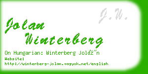 jolan winterberg business card